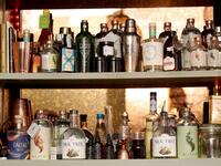 Various non-alcoholic beverages are pictured at the Virgin Mary pub, which opened recently selling non-alcoholic drinks and is known as the 'pub with no beer', in the city centre of Dublin on May 16, 2019. PAUL FAITH / AFP