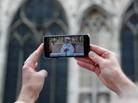 For safety reasons, the mass led by Archbishop of Paris Michel Aupetit will be celebrated on a very small scale. Worshippers will be expected to don hard hats but priests will be wearing their ceremonial garb. Zakaria ABDELKAFI / AFP