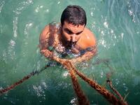 Pearl-diving trips are held annually under the patronage of the Kuwaiti emir in order to keep alive traditions that accompanied the once important national trade of pearl diving, prior to the discovery of oil. Yasser Al-Zayyat / AFP