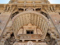 Low angled view of external facade of Baron Empain Palace, Heliopolis district, Cairo, Egypt  (Shutterstock)