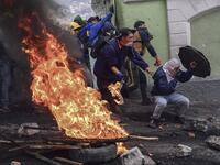 The violence broke out as thousands of people representing indigenous groups, farmers and labour unions marched on a square in downtown Quito near the government headquarters demanding that Moreno reinstate fuel subsidies. Martin BERNETTI / AFP