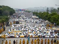 Thousands of Islamists rallied in Islamabad on November 1 as several huge marches from across Pakistan converged on the capital to demand that Prime Minister Imran Khan's government step down. AAMIR QURESHI / AFP