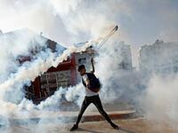 One man moderately wounded by live fire, two lightly injured by rubber bullets and 28 by tear gas in clashes with Israeli security forces in cities across the West Bank (Twitter)