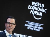 US Treasury Secretary Steven Mnuchin attends a session at the Congress center during the World Economic Forum (WEF) annual meeting in Davos, on January 21, 2020.  Fabrice COFFRINI / AFP