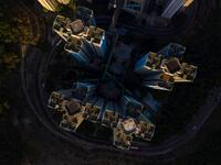 This aerial photograph taken on January 8, 2020 shows a housing estate in Hong Kong. DALE DE LA REY / AFP