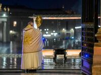 Pope Francis gives the Urbi et orbi blessing after presiding over a moment of prayer in St Peter's Square. March 27, 2020 (Photo: Vatican Media/AFP via Getty Images)