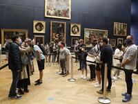 The coronavirus crisis has already caused "more than 40 million euros in losses" at the Louvre, announced its president and director Jean-Luc Martinez, who advocates a revival through "cultural democratization" and is preparing a "transformation plan" for the upcoming Olympic Games in 2024. FRANCOIS GUILLOT / AFP