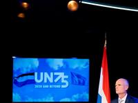 Dutch Minister of Foreign Affairs Stef Blok attends a virtual meeting on Syria in The Hague, on September 23, 2020. The Netherlands uses the UN General Assembly to lobby for support for a lawsuit against Syrian President Bashar al-Assad. Bart Maat / ANP / AFP