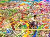 Artist Sacha Jafri aims to raise US$30 mln with giant canvas. (Instagram)