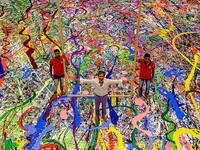 Artist Sacha Jafri aims to raise US$30 mln with giant canvas. (Instagram)