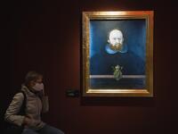 The Witch Burner is displayed as a woman visits the HEX!, a museum of Witch Hunt, on October 1, 2020 in Ribe, Denmark. Located in the home of a former witch hunter, the Hex! Museum of Witch Hunt sheds light on how a fear of witches led to persecutions that swept across Denmark and Europe in the 16th and 17th centuries. Jonathan NACKSTRAND / AFP