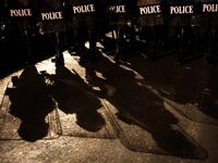 Riot police prepare to disperse pro-democracy protesters in Bangkok on October 15, 2020, after Thailand issued an emergency decree following an anti-government rally the previous day. Sirachai ARUNRUGSTICHAI / AFP