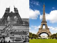 Eiffel Tower in Paris, France between past and present. (Twitter)