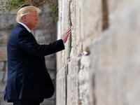 AFP presents a retrospective photo package of 60 pictures marking the 4-year presidency of President Trump. US President Donald Trump visits the Western Wall, the holiest site where Jews can pray, in Jerusalem’s Old City on May 22, 2017.  MANDEL NGAN / AFP
