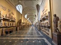View of a corridor of the Vatican Museum (Musei Vaticani) taken on its reopening day to the public on February 1, 2021 in Vatican City, as the city-state eases its closure aimed at curbing the spread of the COVID-19 infection, caused by the new coronavirus. Andreas SOLARO / AFP