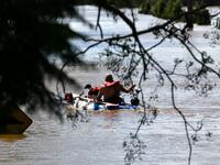 Australian floods in the Windsor suburb of northwestern Sydney