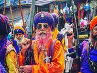 These immortals (Akalis) bite like crocodiles (Nihangs) they don't play they fight (hola) and if they come charging (mohalla) you better get out of the way.