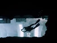 A diver experiences Deep Dive Dubai, the deepest swimming pool in the world reaching 60m, in the United Arab Emirates, on July 10, 2021. The city of superlatives, with the world's tallest tower among its many records, Dubai now has the deepest swimming pool on the planet complete with a "sunken city" for divers to explore. GIUSEPPE CACACE / AFP