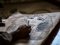 papyrus craft still common in the village of Al-Qaramus