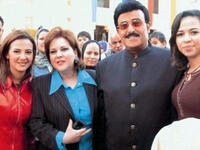 Samir and Dalal with teenage daughters Donia and Amy