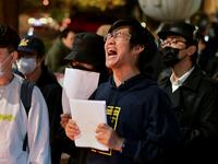 People protest at Berkeley 