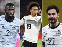 منتخب ألمانيا: اللاعبون الألمان: 17 لاعبًا - اللاعبون المجنسون: 9 لاعبًا من أصل غير ألماني، أبرزهم: جمال موسيالا وإيلكاي غوندوغان وليروي ساني وأنطونيو روديجر.