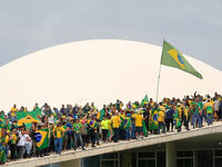 Supporters of Brazilian former President Jair Bolsonaro invade the National Congress