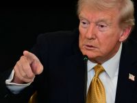 US President Donald Trump speaks during a law enforcement 