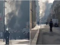 Van caught fire and explodes in Paris, France