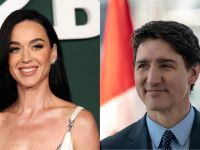 Katy Perry (Photo by Monica Schipper / AFP) / Justin Trudeau (Photo by Ludovic MARIN / AFP) Katy Perry & Justin Trudeau