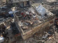 انهيار مبنى في غزة