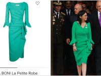 Delcy Rodriguez dress is by Italian designer Chiara Boni 
