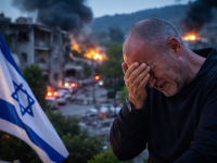 رئيس مستوطنة يبكي دمار كريات شيمونا