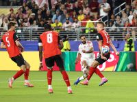 لحظة تسجيل علوان هدف التعديل لمنتخب الأردن أمام النمسا