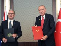 Erdogan with Starmer during Ankara NATO Summit