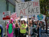 Anti AI protest in San Francisco