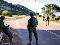 Israeli soldiers at a checkpoint in Lebanon