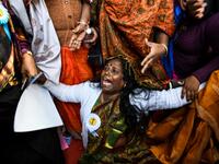 Members of the Indian transgender community take part in a protest against the Transgender Persons (Protection of Rights) Bill in New Delhi on December 28, 2018.
CHANDAN KHANNA / AFP