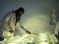 When Tim Linhart started making instruments from ice they were more likely to explode with a bang than produce music, but things have come a long way since then. 
Marco BERTORELLO / AFP