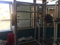 Squat rack pulley bench