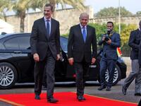 Iraqi President Barham Saleh (R) receives the King of Spain Felipe VI in the capital Baghdad on January 30, 2019. King Felipe visited special forces helping Iraq fight terrorists, during the first trip by a Spanish monarch to the war-ravaged country in four decades, a diplomat said.
AHMAD AL-RUBAYE / AFP