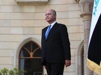 Iraqi President Barham Saleh awaits the arrival of the King of Spain in the capital Baghdad on January 30, 2019. King Felipe visited special forces helping Iraq fight jihadists, during the first trip by a Spanish monarch to the war-ravaged country in four decades, a diplomat said.
AHMAD AL-RUBAYE / AFP