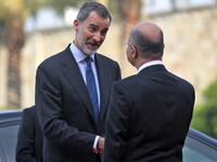 Iraqi President Barham Saleh (R) receives the King of Spain Felipe VI in the capital Baghdad on January 30, 2019. King Felipe visited special forces helping Iraq fight terrorists, during the first trip by a Spanish monarch to the war-ravaged country in four decades, a diplomat said.
AHMAD AL-RUBAYE / AFP