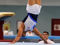Tunisia's Wajdi Bouallegue will work the vault at London's Olympics