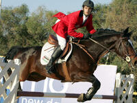 Ibrahim Bisharat show-jumps for Jordan