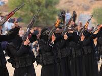 As part of the exercise the women fired shots into the sky (APA)