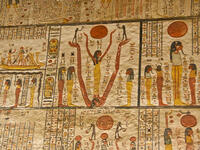 Hieroglyphs on the wall in King Tut's Tomb in the Valley of Kings in Luxor, Egypt. (Shutterstck/ File)
