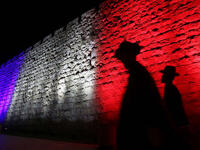 jerusalem old city french flag solidarity