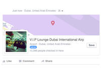FB check-in VIP lounge