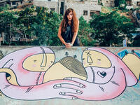 Graffiti artist Yara Hindawi 
